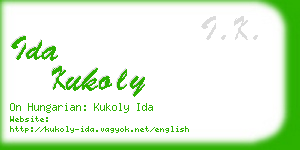 ida kukoly business card